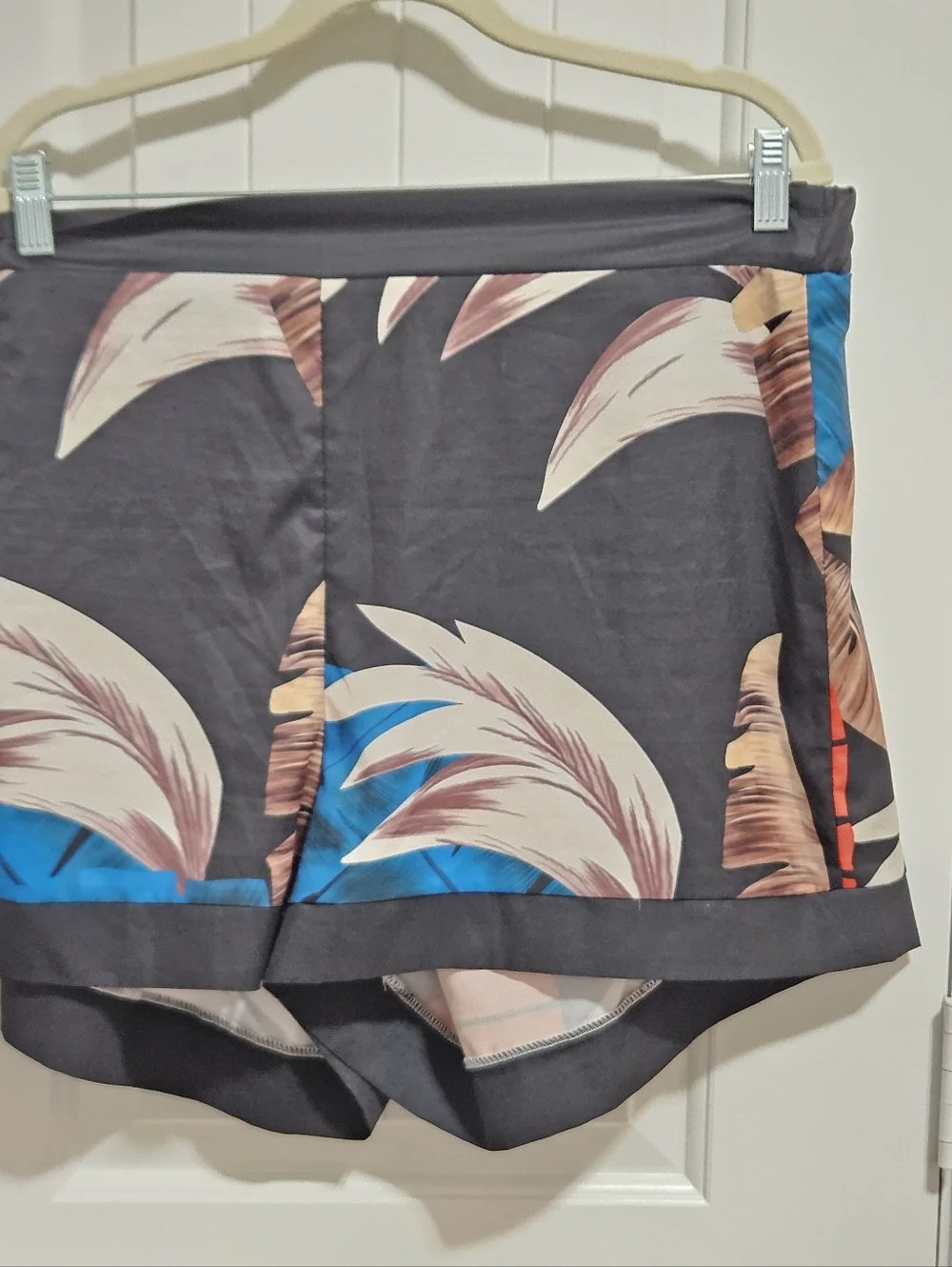 Tropical Print 3 Piece Kimono Shorts crop top - Picture 2 of 9